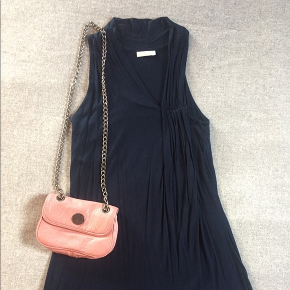 Promod Dresses & Skirts - Navy Blue Asymmetrical Neckline Shift Dress